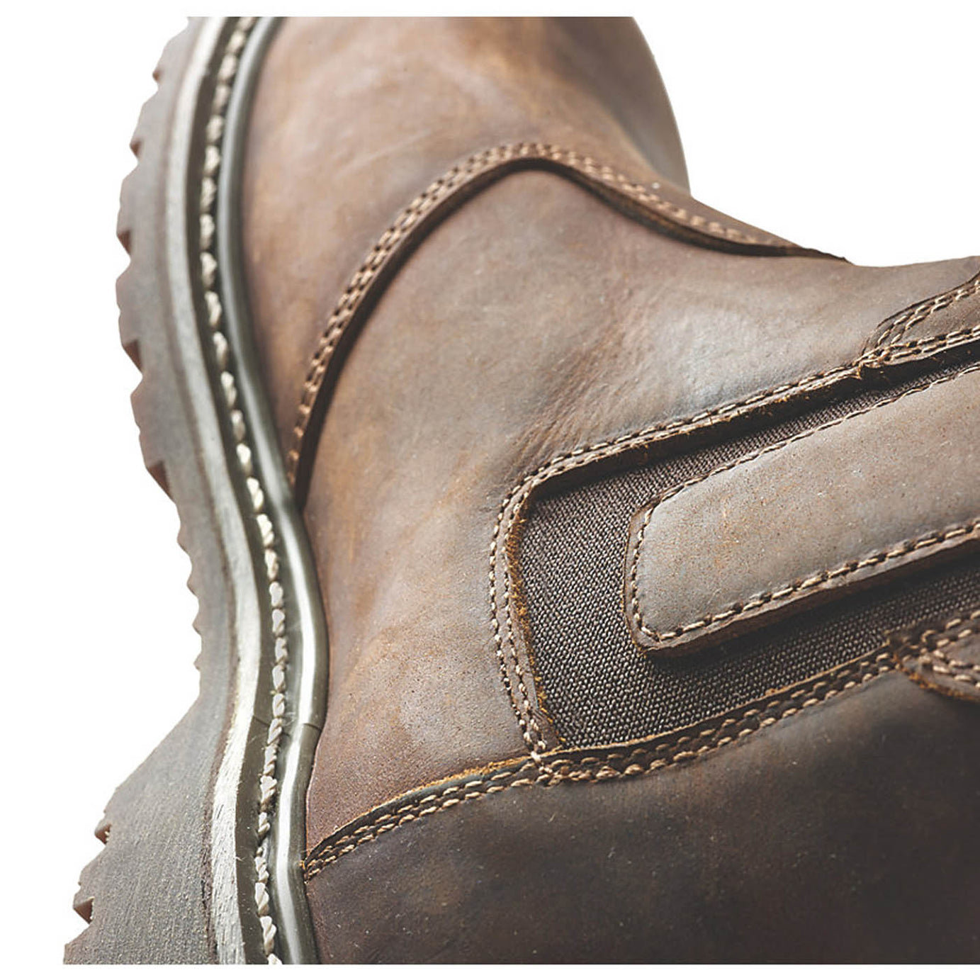 Site Dealer Safety Boots Mens Wide Fit Brown Leather Steel Toe Cap Size 10 - Image 6