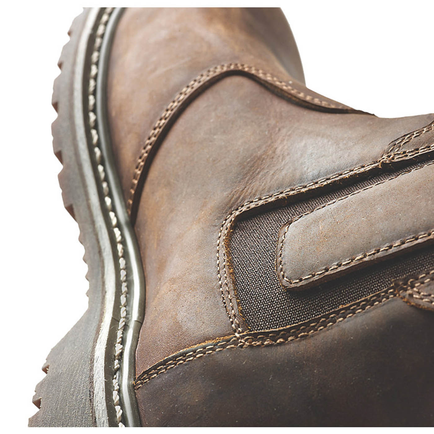 Site Dealer Safety Boots Mens Wide Fit Brown Leather Steel Toe Cap Size 10 - Image 6