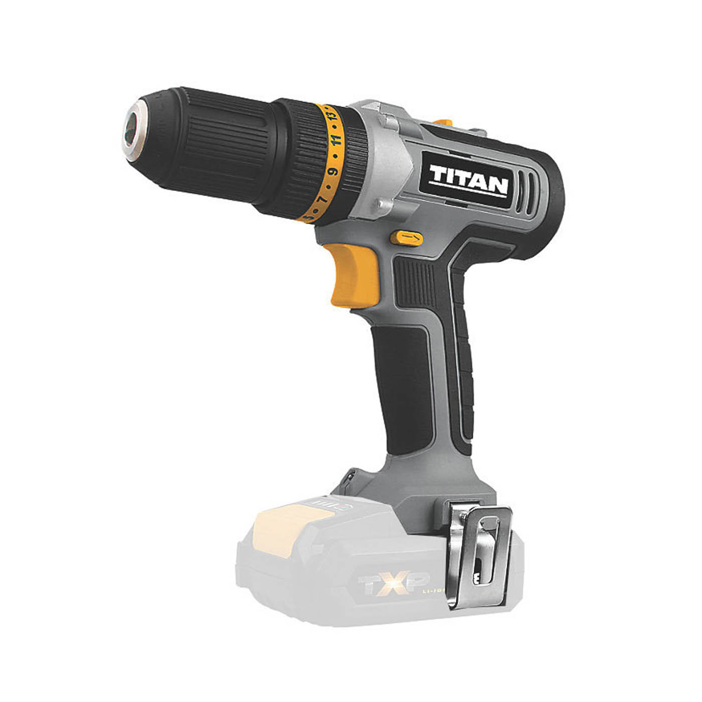 Titan Combi Drill Cordless 18V Li-Ion TTI884COM Soft Grip Compact Body Only - Image 1